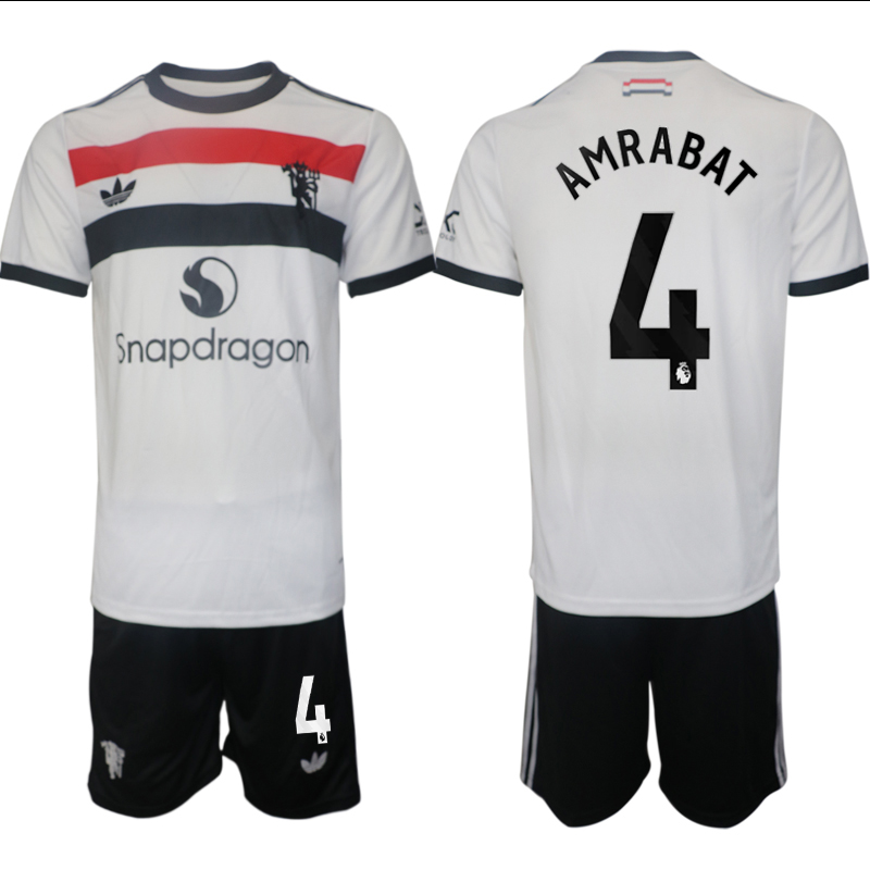 Men 2024-2025 Club Manchester United away white #4 Soccer Jersey->indianapolis colts->NFL Jersey